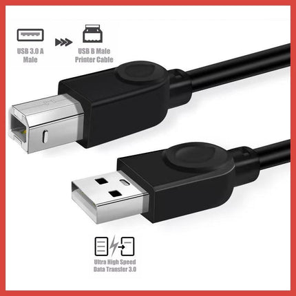 USB 2.0 Type A Male to B Printer Cable for HP Canon Dell Brother Epson Xerox AU - Aimall