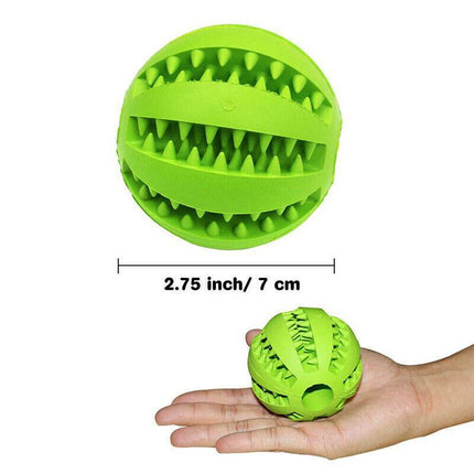 Dog Chew Toy Rubber Ball Dental Clean Teeth Healthy Food Dispenser Puppy Pet AU - Aimall