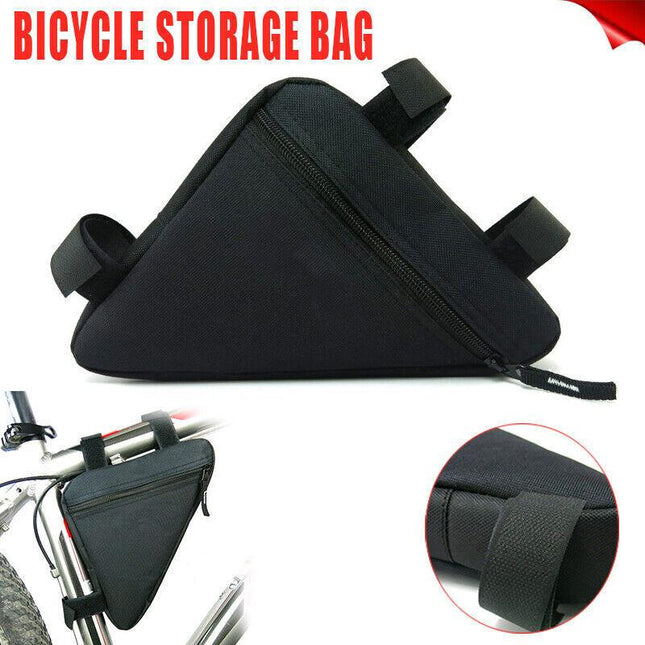 Sporting Accessories Bike Cycling Triangle Bag Front Frame Bicycle Black PouchAU - Aimall