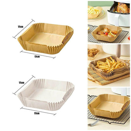 50-100Pcs Disposable Square Air Fryer Paper Liner Non-Stick Baking Paper LinerAU - Aimall