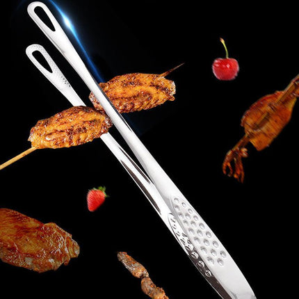 24/28CM Stainless Steel Kitchen Grill Straight Tweezers BBQ Food Tongs Tools AU - Aimall