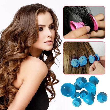 10PCS No Heat Hair Curlers Clip DIY Magic Silicone Soft Rollers Care Heatless AU - Aimall