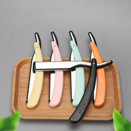 Old Shaver Razor Eyebrow Knife Folding Manual Shaver Holder Home Salon Tool AU - Aimall