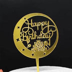 Gold-Moon Star Cake Birthday