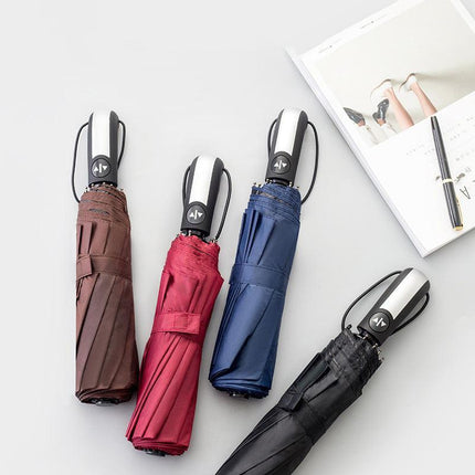 Automatic Umbrella Auto Open Close Compact Folding Anti Rain Windproof 10Ribs AU - Aimall