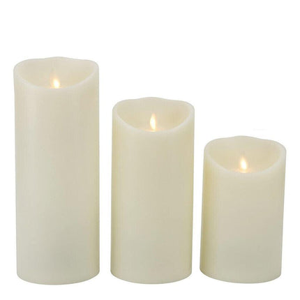 3X Flameless LED Candle WarmWhite Moving Dancing Wick Electic Candles Weding AU - Aimall