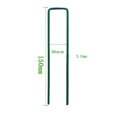 Marlow 50PCS Synthetic Artificial Grass Turf Pins Pegs U Fastening Lawn Weed Mat - Aimall