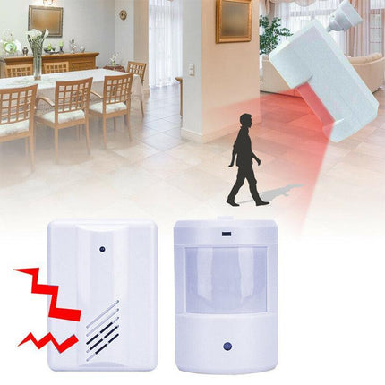 RESTAURANT SHOP DOOR ENTRY WIRELESS PIR MOTION SENSOR DOOR CHIME DOOR BELL ALARM - Aimall