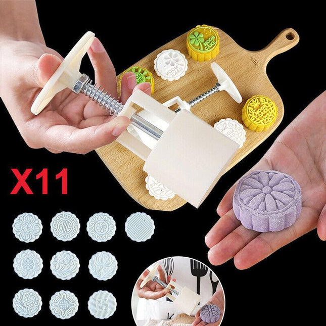 Mooncake Decor Cookies Round Pastry Moon Cake DIY Flower Stamps Mold Mould AU - Aimall