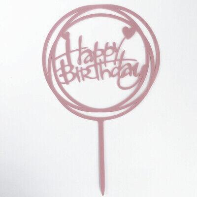Happy Birthday Acrylic Cake Topper Cake Decoration Golden Silver Party Au Stock Aimall