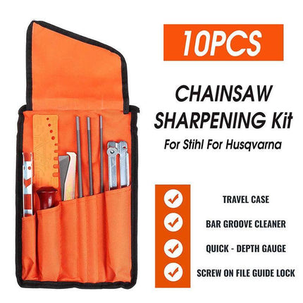 10PCS Chainsaw File Filing Kit Files Tool Chain Sharpener For Stihl AU Stock - Aimall