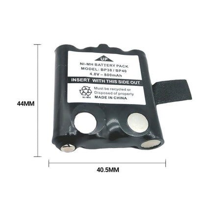 2 X Rechargeable Battery for UNIDEN BP38 BP40 UHF Handheld Radio Black AU Stock - Aimall