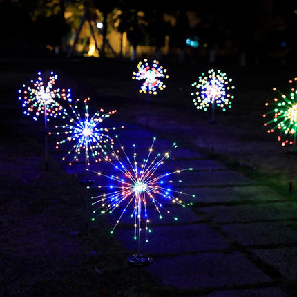 2X Fireworks LED Fairy String Lights Starburst Solar Xmas Garden Night Lamp AU - Aimall