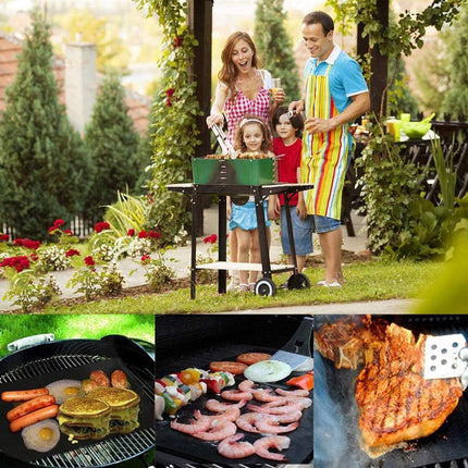 Reusable BBQ Grill Mat Bake Sheet Resistant Teflon Meat Barbecue Non-Stick Party - Aimall