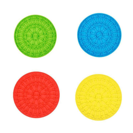 Fun Pet Dog Lick Pad Bath Washing Buddy Distraction Suction Grooming Helper Mat - Aimall
