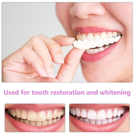 Snap On Bottom /Upper Lower False Teeth Dental Veneers Dentures Fake Tooth Smile - Aimall