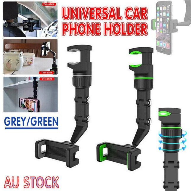 360°Car Rear View Mirror Mount Holder Stand For Phone Multifunctional Universal~ - Aimall