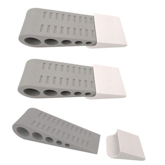 3PCS Rubber Grip Wedge Door Stoppers Floor Carpet Heavy Duty Door Stop Security - Aimall