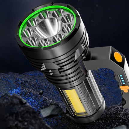 Robust USB Rechargeable LED Flashlight in use.