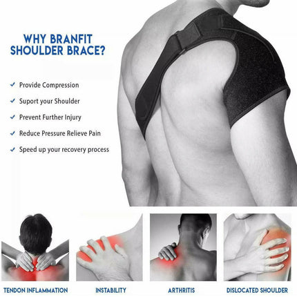 AOLIKES Shoulder Brace Rotator Cuff Pain Relief Support Therapy Belt Sleeve AU - Aimall