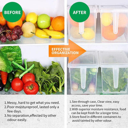 Wasel Refrigerator Storage Box Food Container Kitchen Fridge Organiser FreezerAU - Aimall