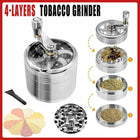 4-layer Smoke Grinder Aluminum Herb Grinders Hand Crank Herbal Tobacco Grinders - Aimall