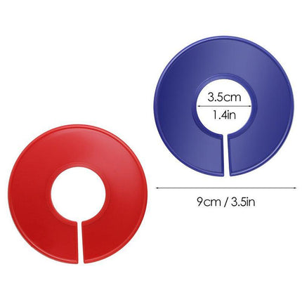 20PCS Round Size Dividers Clothing Blank Rack Clothes Stores Hangers Ring AU DIY - Aimall