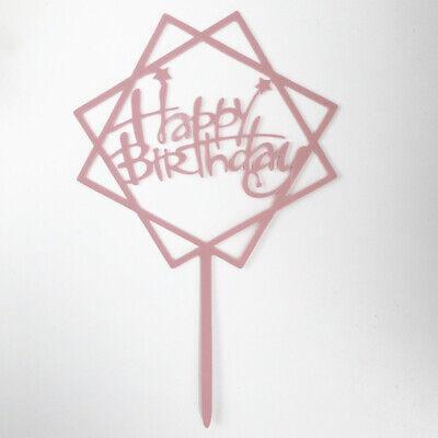 Happy Birthday Acrylic Cake Topper Cake Decoration Golden Silver Party Au Stock Aimall