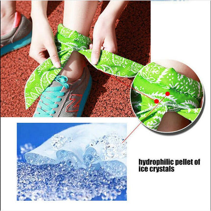 Bandana Headband Cooler Scarf Neck Ice Scarf Wrap Deluxe Outdoor Sport Cooling - Aimall