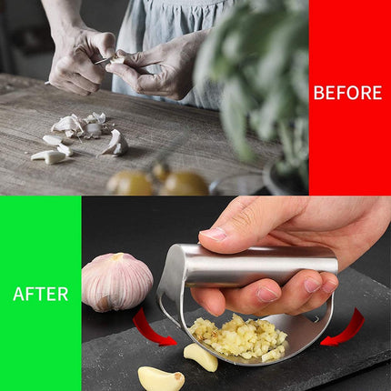 Stainless steel garlic masher Press Crusher Squeezer Masher Kitchen gadget AU - Aimall