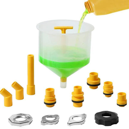 15X Spill Proof Radiator Coolant Refilling Funnel Kit Car W/t Universal Adaptor - Aimall