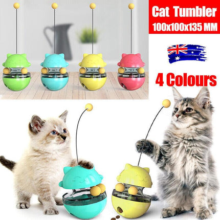 Cat Treat Dispenser Toy Ball Kitten SelfPlay Interactive Tumbler Multifunction - Aimall