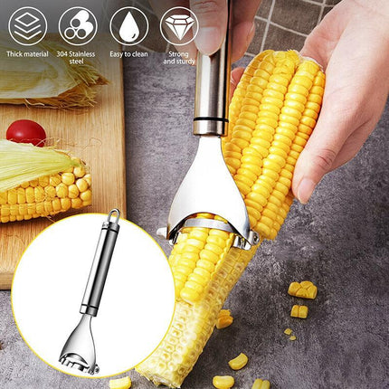 One-Step Corn Peeler Thresher Tools Kitchen Cob Kerneler Cutter Stripper Remov~ - Aimall