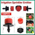 100x Adjustable Irrigation Micro Flow Dripper Drip Head Garden Hose Sprinklers - Aimall
