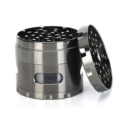 Zinc Alloy 4-layer Aluminum Herbal tobacco Herb Grinder Smoke Grinders Gun Black - Aimall