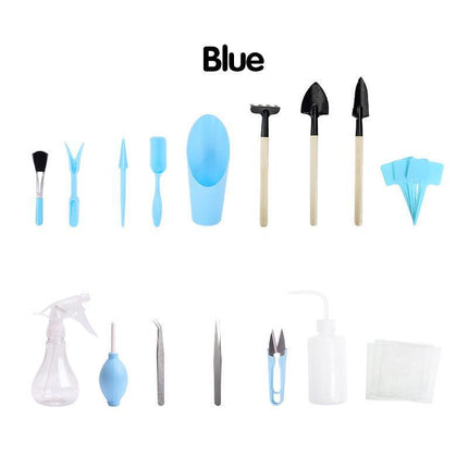16X Mini Garden Hand Tools Transplanting Succulent Plant Gardening Tool Rake Set - Aimall