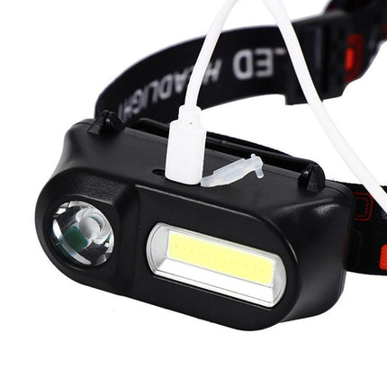 Super Bright Waterproof Head Torch Headlight LED USB Rechargeable Headlamp Fish - Aimall