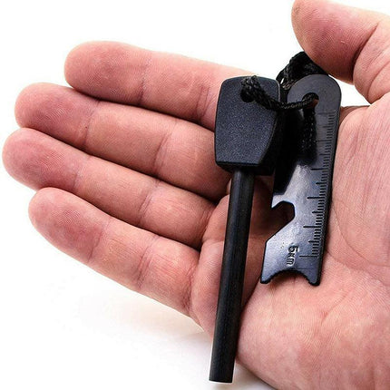 Magnesium Flint Rod Stone Fire Starter Lighter Emergency Survival Camping Hiking - Aimall