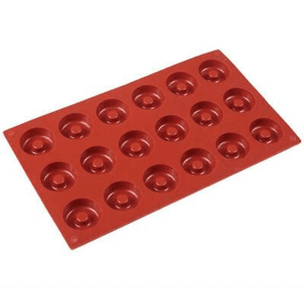 18 Cavity Mini Donut Doughnut Chocolate Pan Tray Silicone Mold Baking Cake Mould - Aimall