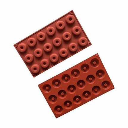 18 Cavity Mini Donut Doughnut Chocolate Pan Tray Silicone Mold Baking Cake Mould - Aimall