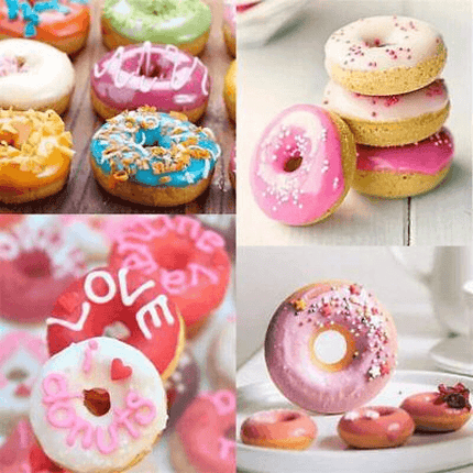 18 Cavity Mini Donut Doughnut Chocolate Pan Tray Silicone Mold Baking Cake Mould - Aimall