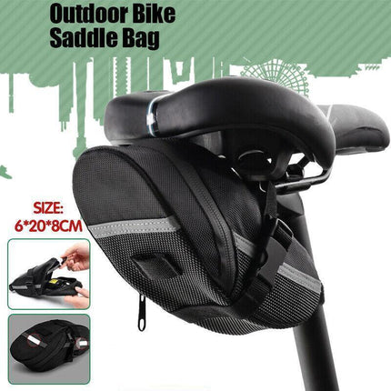 Outdoor Bike Saddle Bag Cycling Seat Storage Waterproof Bicycle Tail Rear Pouch - Aimall