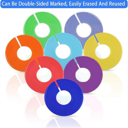 20PCS Round Size Dividers Clothing Blank Rack Clothes Stores Hangers Ring AU DIY - Aimall