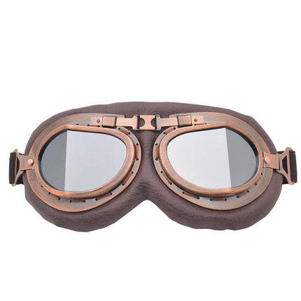 Vintage Pilot Motorcycle Racing Goggles Aviator Retro ATV UTV Dirt Bike Eyewear - Aimall