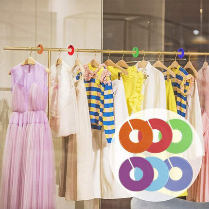 20PCS Round Size Dividers Clothing Blank Rack Clothes Stores Hangers Ring AU DIY - Aimall