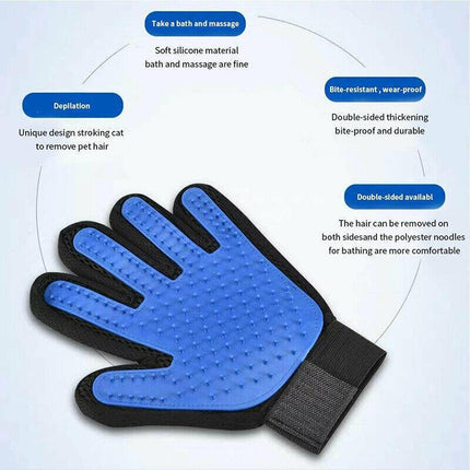 Pet Dog Cat Massage Hair Removal Grooming Comb Touch Cleaning Brush Magic Glove - Aimall