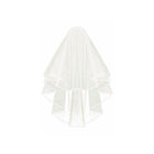 Women Bridal Wedding 2-Tier Veil With Satin Edge Comb Hen's Night White Ivory AU - Aimall