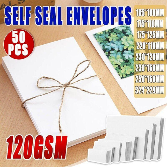 8 Sizes White Envelopes Standard Business Mailer Opaque Pre-printed postcode AU - Aimall