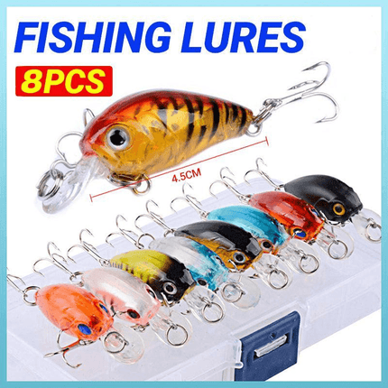 9X Fishing Lures Bream Bass Trout Redfin Perch Cod Flathead Whiting Tackle 4.5cm - Aimall