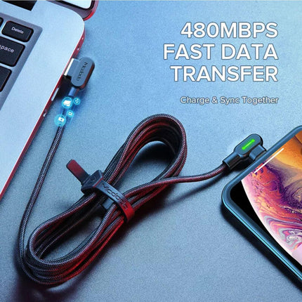 MCDODO Fast USB Cable Heavy Duty Charging Syn Charger Android 90 Degree Angle AU - Aimall